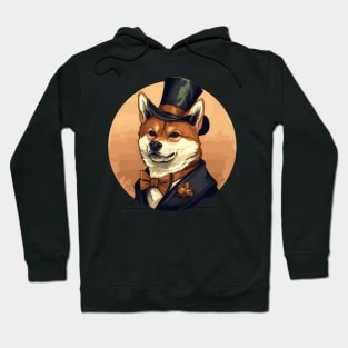 Shiba Inu with Top Hat Hoodie